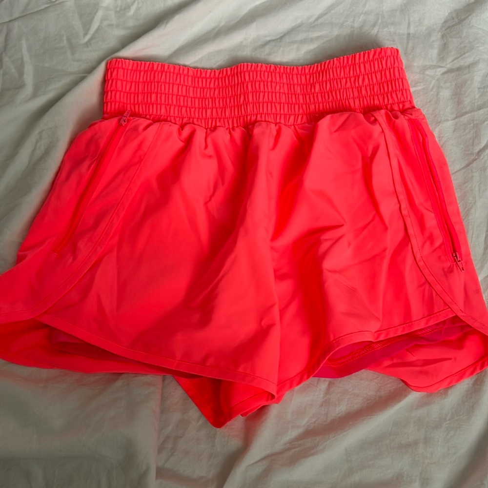 bright coral shorts